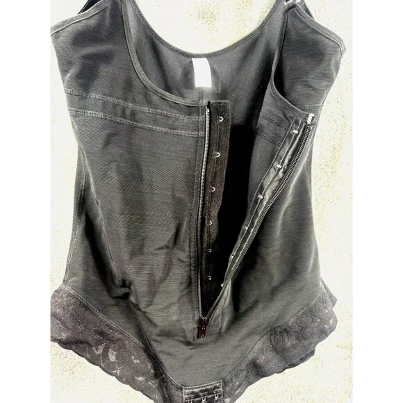 Shapermx Womens Tummy Control Bodysuit Shapewear Adjustable Straps Black XL - Picture 11 of 13